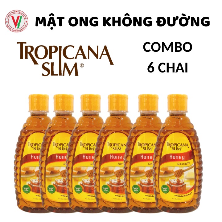 [COMBO 6] Mật ong ăn kiêng không đường Tropicana Slim Honey 350ml - Sản phẩm phù hợp với ăn kiêng. người đái tháo đường