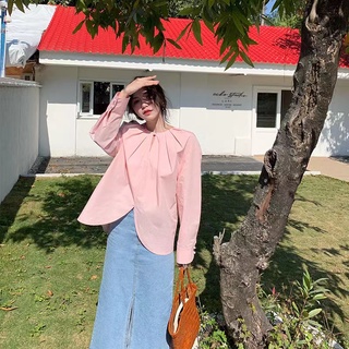 Áo Sơ Mi Nữ Dài Tay Dáng Rộng Phong Cách Hàn Quốc Baju Baju Wanita Lengan Panjang Hàng Mới Có Sẵn
