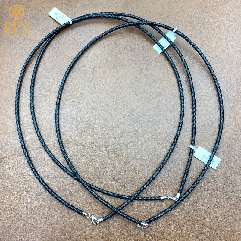 Ảnh Dây Da Xoắn Khóa Bạc Đeo Mặt Phật Và Mặt Dây Chuyền PDJ - PDJ000994 2