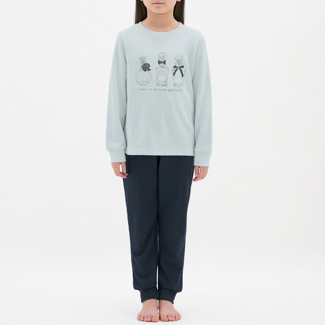 Bộ quần áo nỉ bé gái dễ thương của GU - Nhật Bản | Shopee Việt Nam