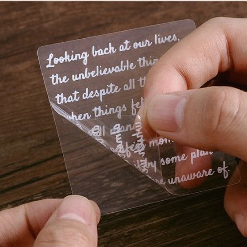 Sticker dán trang trí trong suốt gói 40 hình dán HD49-K68 DIY sổ tay bullet journal album lưu niệm nhật ký
