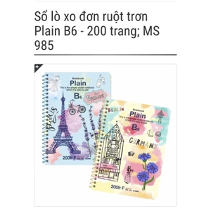 KLONG - Sổ Ruột Trơn Lò Xo Đơn PLAIN B6 - 200 Trang 70/76; MS 985 ♥ Bìa Chủ Đề Quốc Gia và Thành Phố