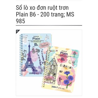 [chính hãng] KLONG - Sổ Ruột Trơn Lò Xo Đơn PLAIN B6 - 200 Trang 70/76; MS 985 ♥ Bìa Chủ Đề Quốc Gia và Thành Phố