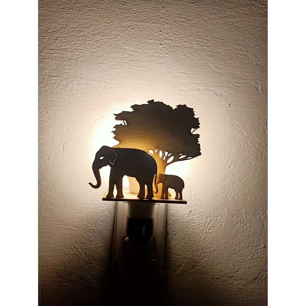 Đèn ngủ 2 con voi diy- đèn trang trí decor phòng ngủ