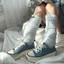 Long knit SOCKs - Vớ dài đến đầu gối phong cách Nhật Bản
