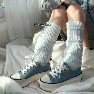 [ Có sẵn ] Long knit SOCKs - Vớ dài đến đầu gối phong cách Nhật Bản