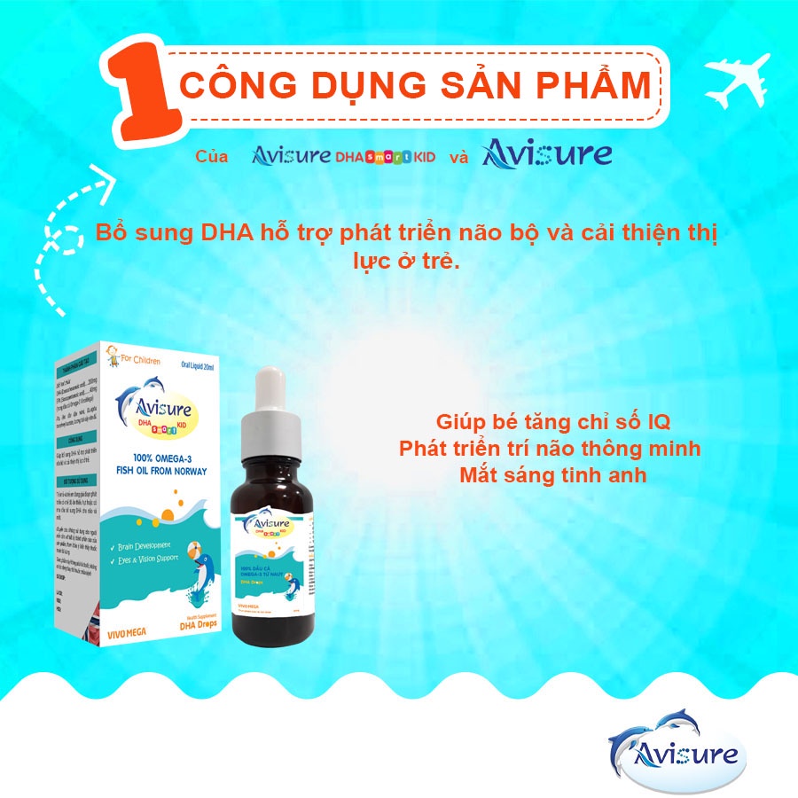 Ảnh Tích điểm - Combo Avisure D3MK7 và Avisure DHA smart kid hỗ trợ bé cao lớn, thông minh, mắt sáng 2