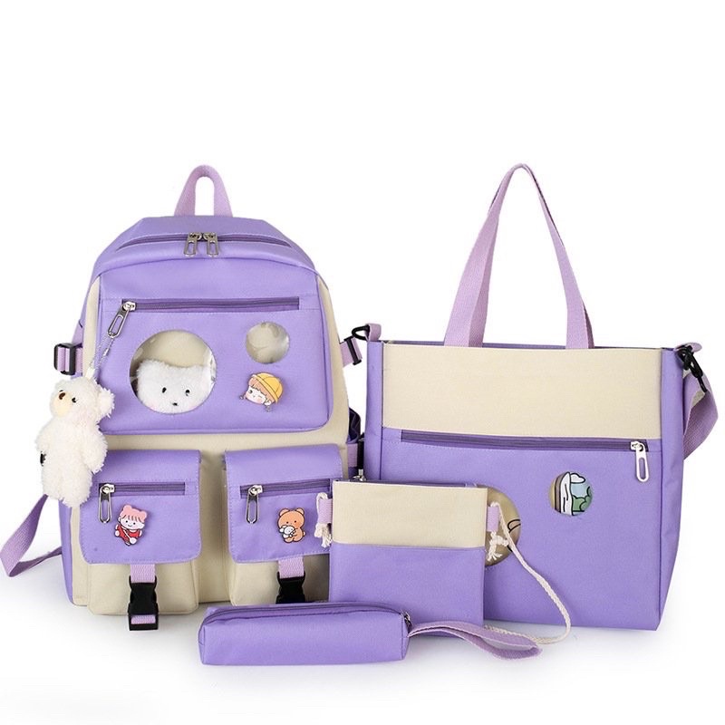 Balo set 4 món thời trang đi học - 2 khoá