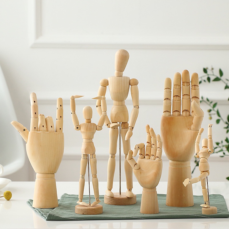 Mô hình người gỗ, bàn tay gỗ decor nhà cửa | Shopee Việt Nam