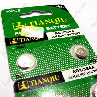 1 Vỉ 10 viên pin cúc áo AG1 dùng Cho Điều Khiển, Đồng Hồ, Đồ Chơi.......