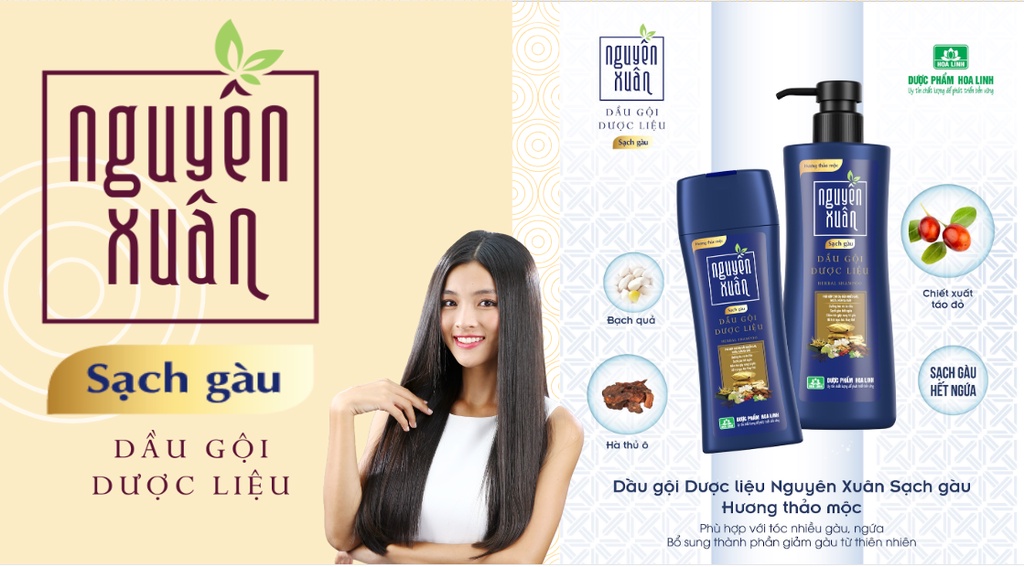 Mô tả Dầu gội dược liệu Nguyên Xuân sạch gàu 250ml - Dành cho tóc gàu ngứa - 1