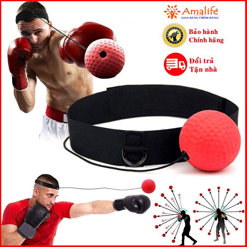 Ảnh Bóng Phản Xạ Tập Đấm Bốc Boxing Gym MuayThai Kickboxing Thể Thao  - Bóng Tập Phản Xạ Treo Đầu Cao Cấp Chính Hãng Amalife 4