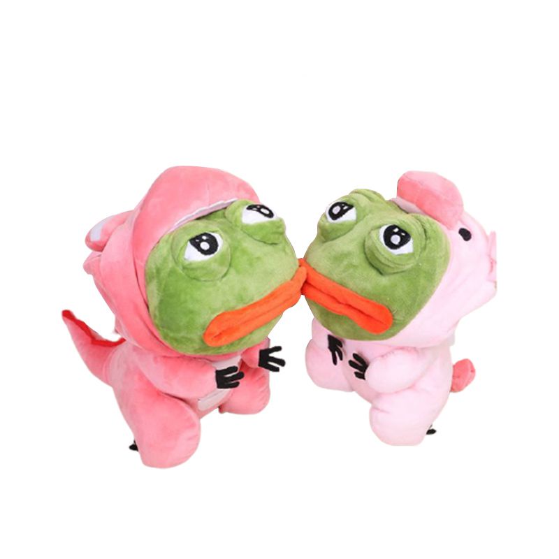 Pepe The Frog Sad Frog Pink Pig Frog Dinosaur Baby Toys Plush For Children's