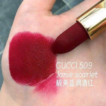 Son Gucci Màu 509 Janie Scarlet Matte MatteĐỏ Lạnh | Shopee Việt Nam