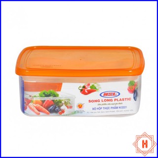 Bộ 3 Hộp Trữ Đông - Hộp Nhựa Đựng Thực Phẩm SONG LONG Nắp Nhiều Màu Sắc { H }