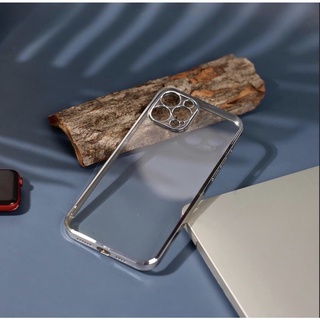 Ốp silicon Likgus trong suốt viền si màu bảo vệ camera cho iphone 11/11pro/11promax/12/12pro/12promax