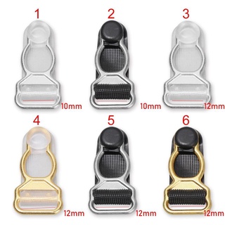 OIWLSAX321 10 Chiếc Hàng Dệt Kim Stocking Grips Chất Lượng Cao Điều Chỉnh Khóa 10 / 12 Mm Hợp Kim Tất Kẹp