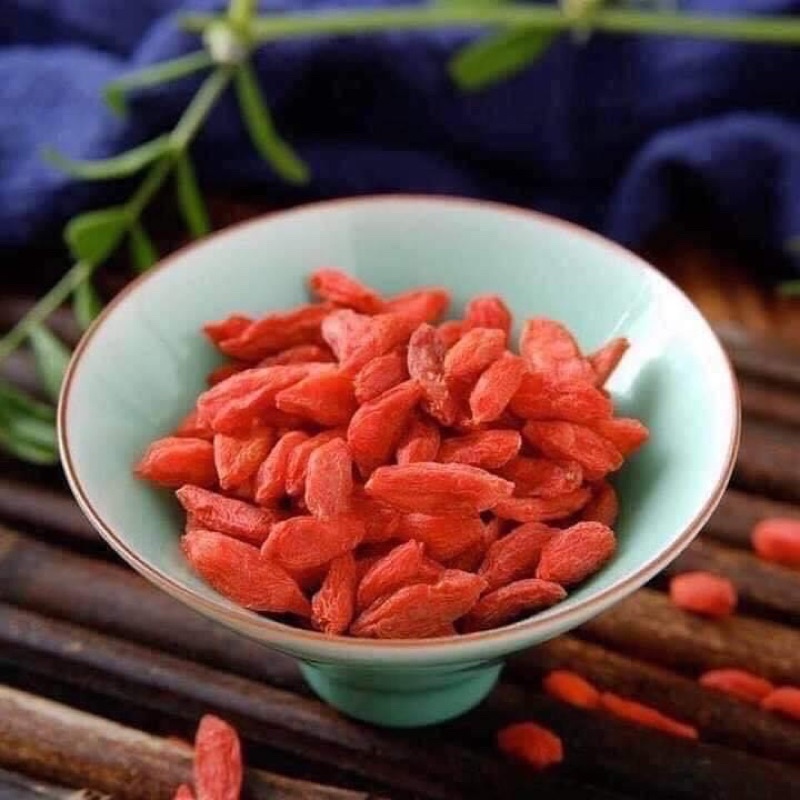 Kỷ Tử Hữu Cơ Green Nature túi 20g Kỉ tử Ninh Hạ quả to, ngon ngọt, hầm cháo, chưng lê cho bé