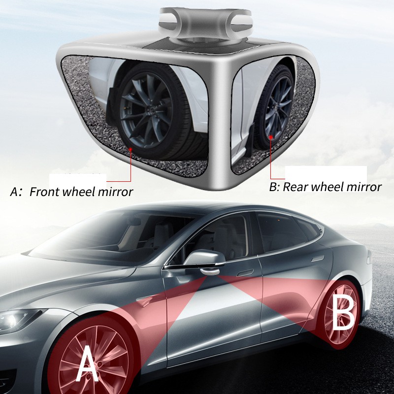 Ảnh Gương chiếu hậu EKLEVA hình tròn nhỏ có thể xoay 360 độ cho xe hơi 2