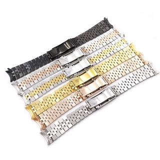 Dành Cho Rolex 36mm Datejus Dây Đeo Đồng Hồ 19mm 20mm Cong End Vít Liên Kết 316L Thép Không Gỉ Năm Thánh Vòng Tay Ban Nhạc