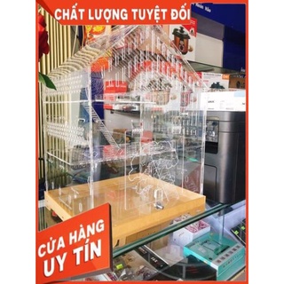 Lồng hamster mica, Size 5, 53x39x33cm, tháo lắp dễ dàng, hàng như hình