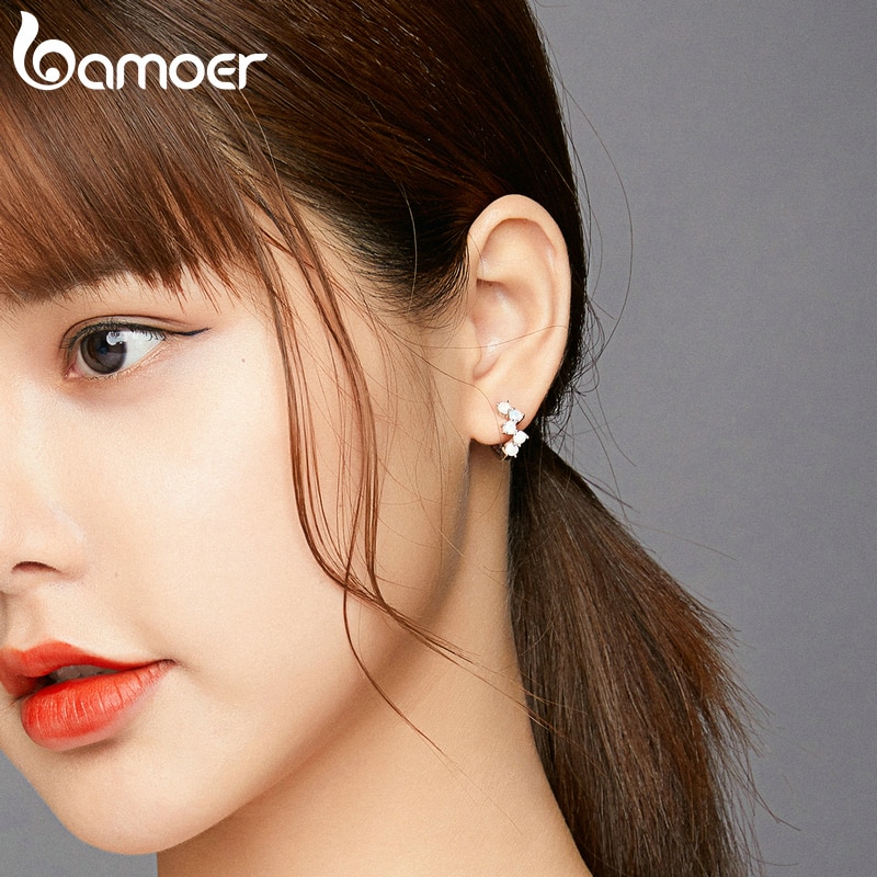 BAMOER Bông Tai Bạc 925 Hình Vòng Bắt Giấc Mơ Độc Đáo Thời Trang 2020 Mới bijoux Sce9411