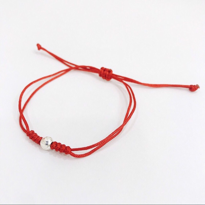 Ảnh Vòng Tay Chỉ Đỏ Mix Bi Bạc 925 DẾ BẠC Cầu May Mắn Học Tập Tình Duyên Sức Khoẻ Bình An Vạn Sự Như Ý 2
