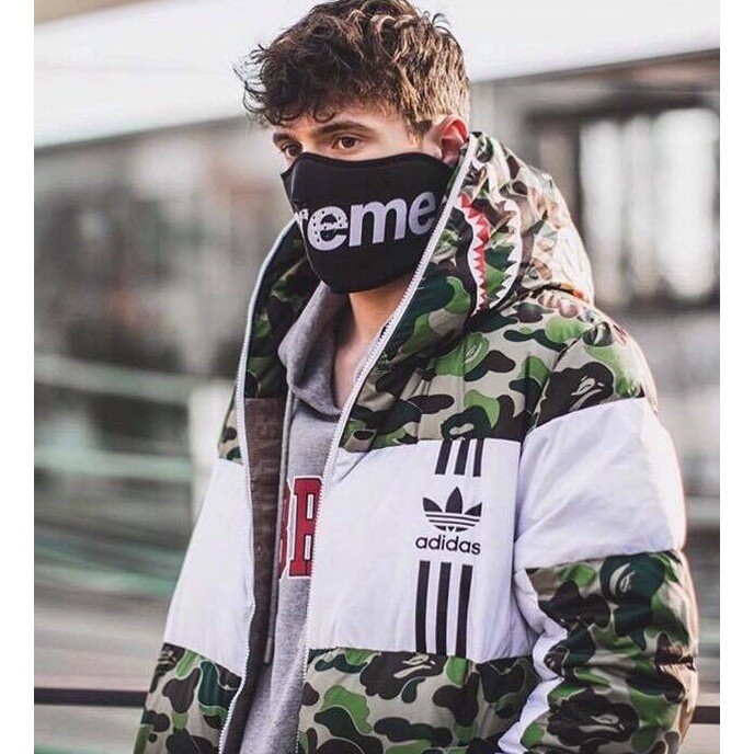 Ao phao bape x adidas sieu c p ao khoac bape x adidas