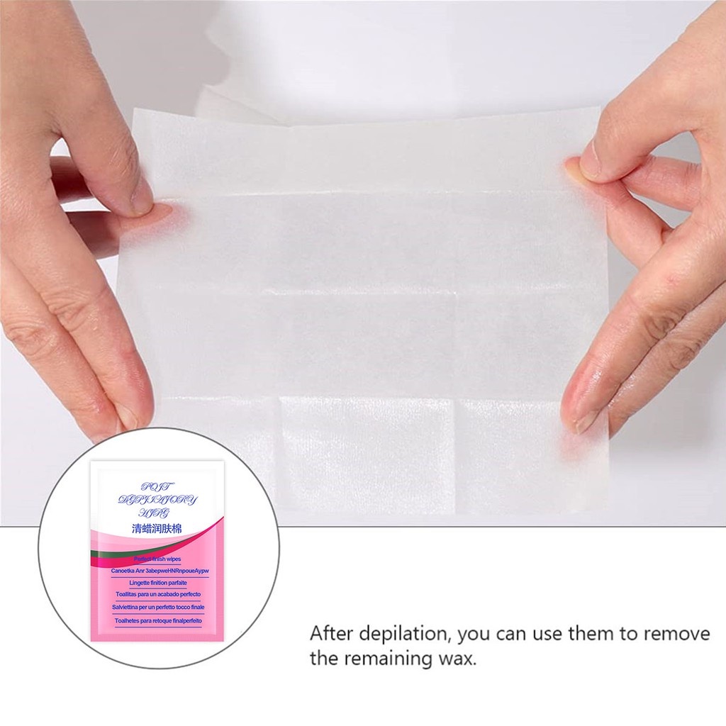 Ảnh Sumax Khăn lau ẩm dạng sáp có thể loại bỏ phần sáp dư thừa còn sót lại sau khi tẩy lông 10g 2