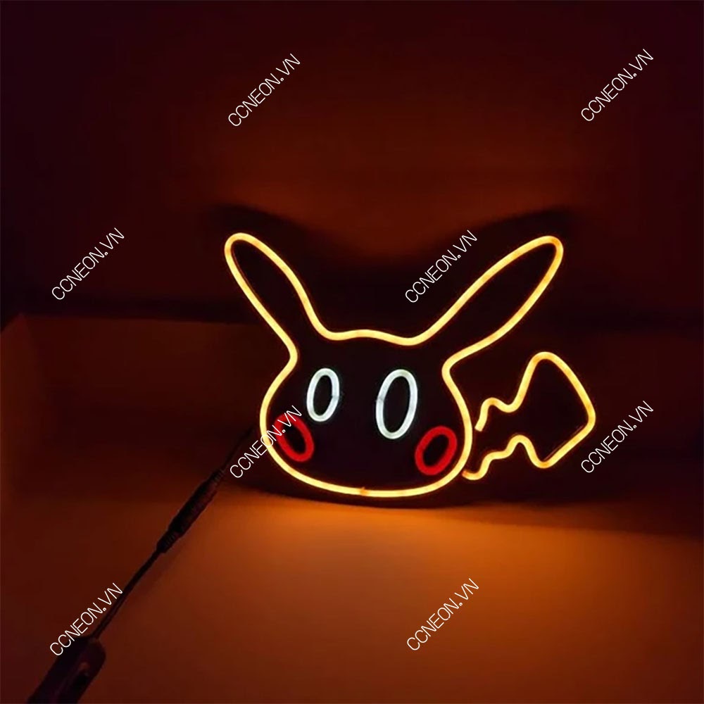 Đèn Trang Trí Led Neon Mẫu Cute Pikachu - Đèn Led Neon Nhân Vật Pokemon