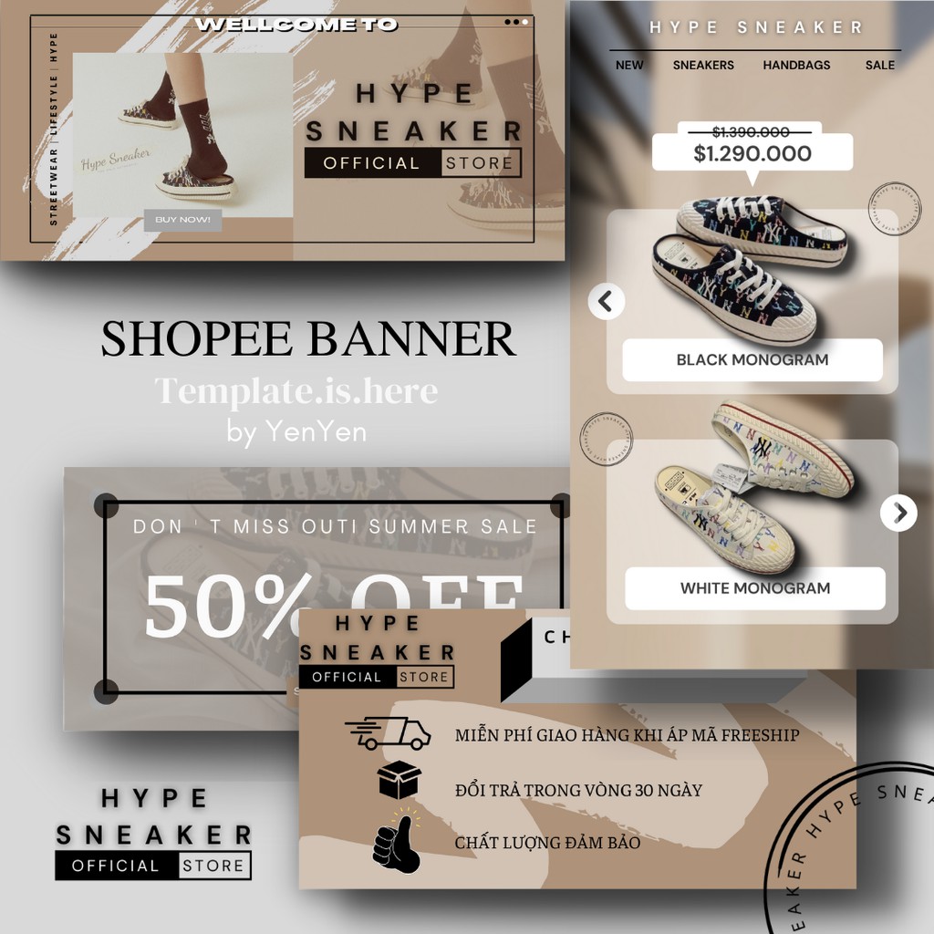 Thiết kế bộ BANNER SHOPEE template instagram face.book cho shop ...