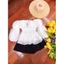Set Tơ Trễ Vai Tay bồng mix quần