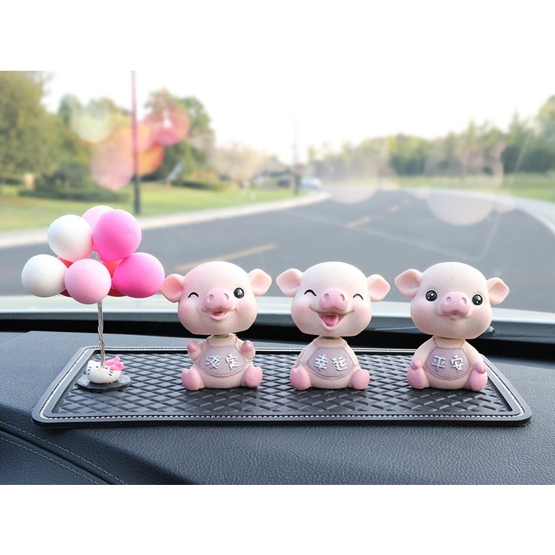 Decor heo, lợn thần tài màu hồng vô cùng đáng yêu , trang trí taplo ô tô, hoặc để bàn làm việc có tặng kèm tinh dầu thơm
