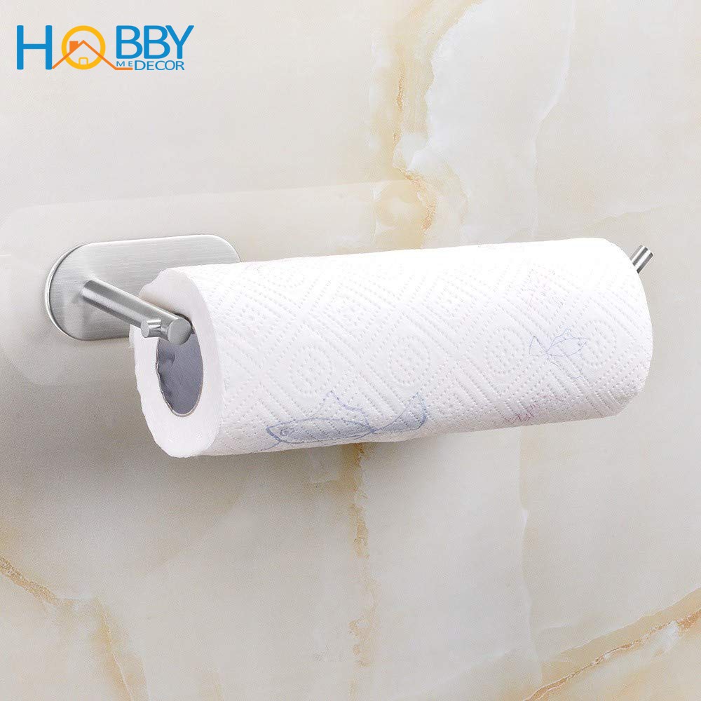 Móc treo cuộn giấy dài khăn tắm inox 304 mẫu dán Hobby home decor G10