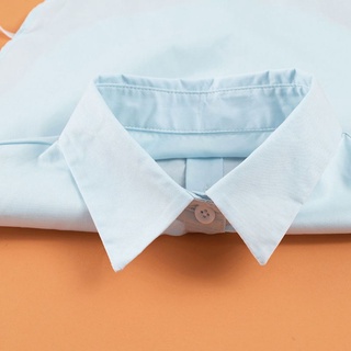 Cổ áo sơ mi giả vải cotton màu trơn có thể điều chỉnh có thể tháo rời cho nữ