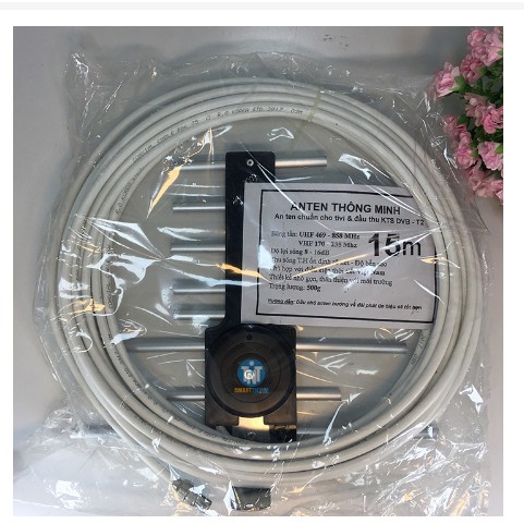 Angten Thông Minh Thu Sóng DVB T2 + 15m Dây Cáp + Jack Nối Dùng cho ...