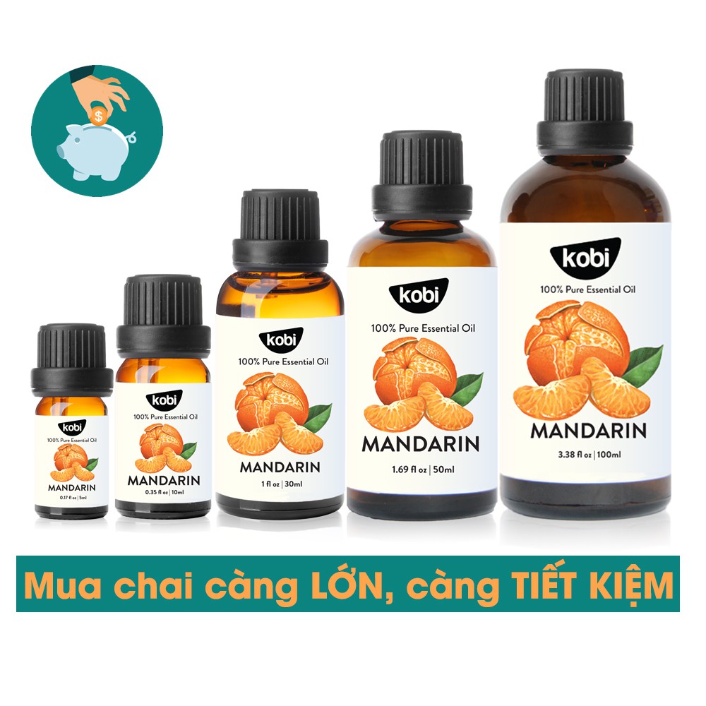 Ảnh Tinh dầu Vỏ Quýt Kobi Mandarin essential oil giúp cân bằng cảm xúc, giảm stress, chống trầm cảm - 5ml 2