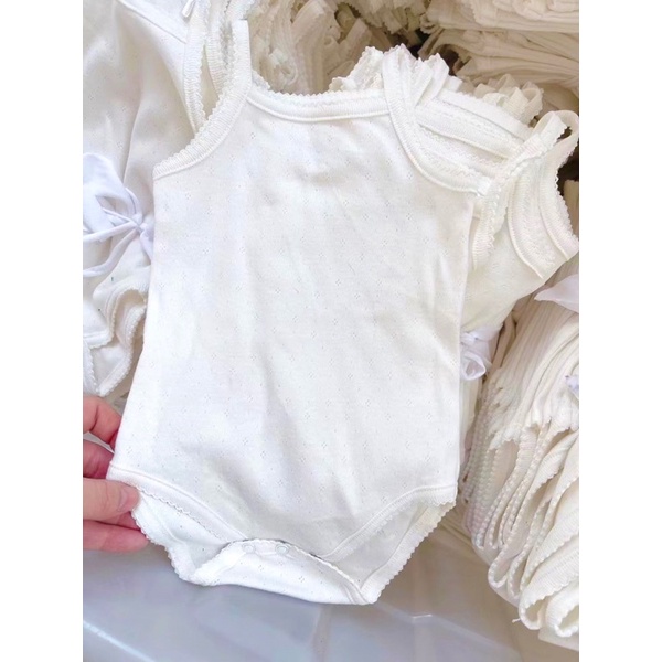 [MD208] Bodysuit/ áo 2 dây liền thân chất liệu thông hơi cho bé gái