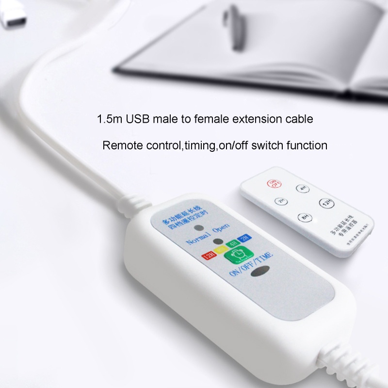 Cáp hẹn giờ mở rộng USB HIk 5V cho quạt trần USB Đèn LED để bàn USB 1 5m