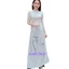 Áo dài truyền thống chấm bi tay phồng lụa hàn châu