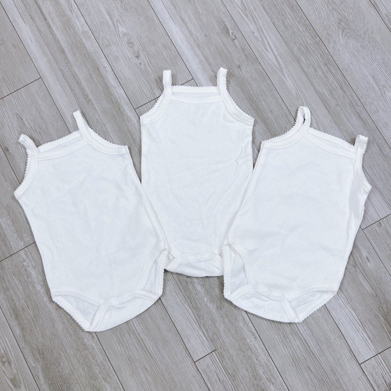 [MD208] Bodysuit/ áo 2 dây liền thân chất liệu thông hơi cho bé gái