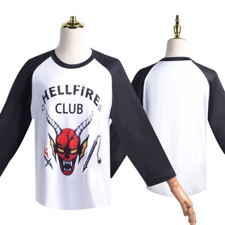 Áo sơ mi tay ngắn và áo thun bộ cosplay Hellfire Club từ Stranger Things S4 - PS2