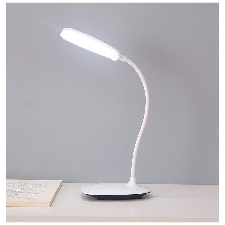 Rechargeable LED desk study lamp with adjustable lighting modes for a professional laptop workstation