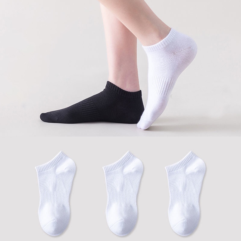 Tất vớ nam nữ chất liệu vải Cotton co giãn bốn chiều, phong cách đơn giản chống hôi chân - Ekiu Shop