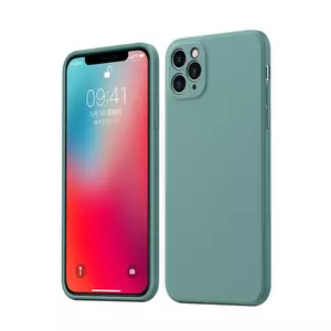 Ốp Mềm Cho iPhone 12 Mini 11 Pro Max Sang Trọng Khung Vuông Silicon Lỏng Cho iPhone X Xs Xr 7 8 6 6s Plus SE 2020 2022 SE3 Cover
