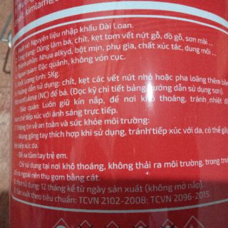 (chính hãng) Sơn bả mattit gỗ thùng 5kg Đại Kiều che khuyết điểm