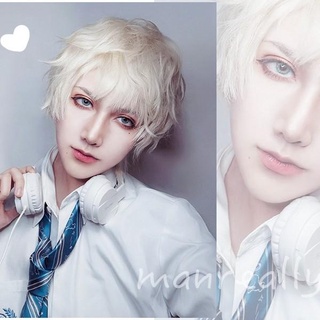Wig/ Tóc giả nguyên đầu BẠCH KIM tóc ngắn Cosplay hóa trang HaminStore