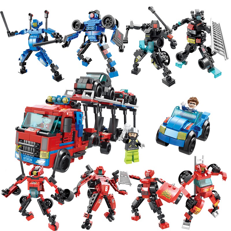 Đồ chơi lắp ráp, xếp hình trẻ em Robot tia chớp 3in1 Lele Brother 8539  (1hộp) | Shopee Việt Nam