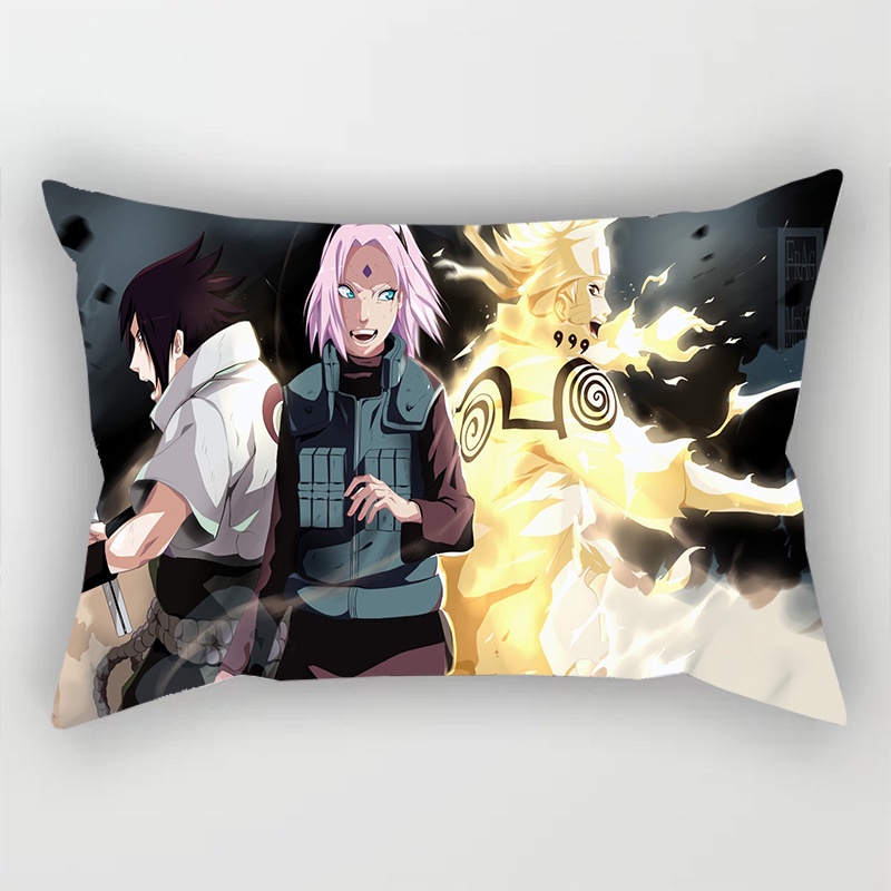 BH2 NARUTO Anime Gối 50X30cm Thời Trang Gia Đình Da Đào Sức Khỏe Sasuke Kakashi Thoải Mái Gối HB2