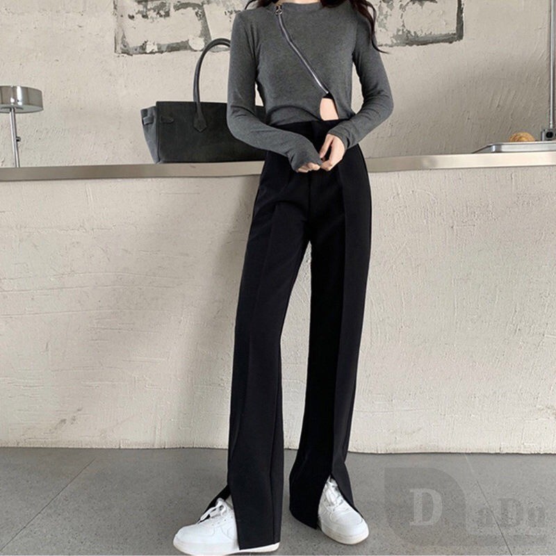 Ảnh Quần Dài Nữ Lưng Cao Ống Rộng Thời Trang Hàn 3